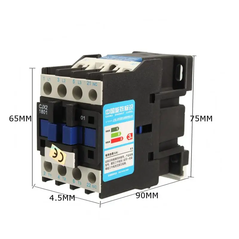 CJX2-1801 AC 220V 18A контактор двигатель стартер реле 3P+ NC IEC катушка 4 кВт