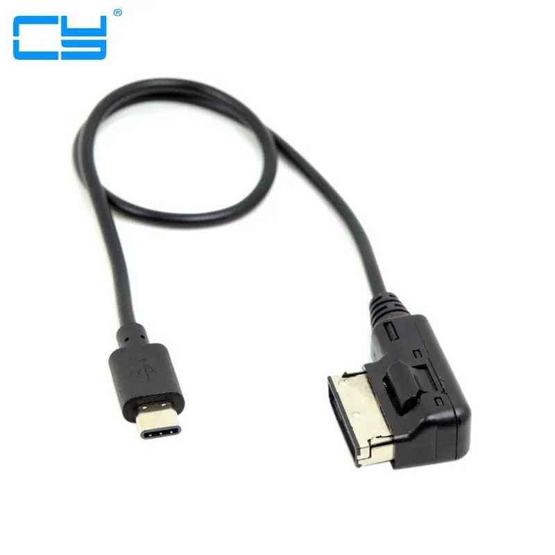 Midia-Adaptador de Carga Em AMI MDI USB-C USB 3,1 Tipo C para coche, VW, AUDI 2014, A4, A6, Q5, Q7, para Chromebook de 30 cm