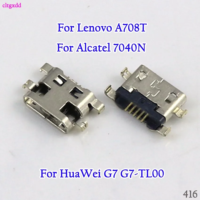 10 шт./лот Micro USB зарядный порт Разъем для зарядки Lenovo A708T S890/для Alcatel 7040N HuaWei G7