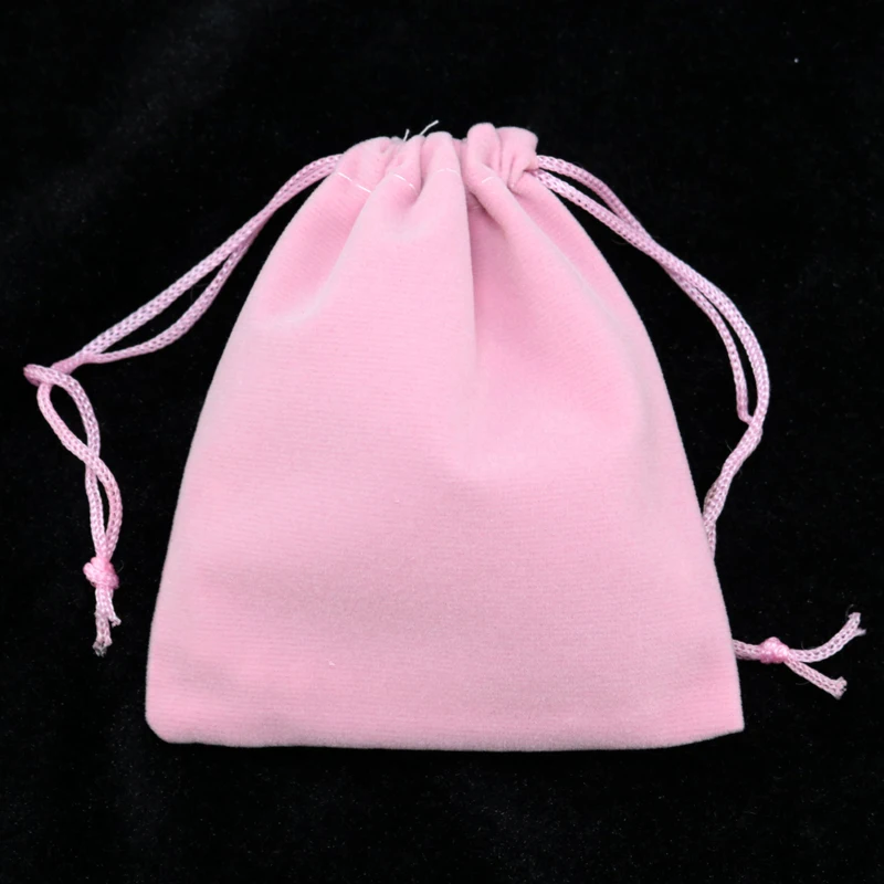 

Free Shipping 20pcs/lot Pink Velvet Bag 10x12cm Cute Candy Jewelry Packaging Bags Christmas/Wedding Gift Bags Small Pouches