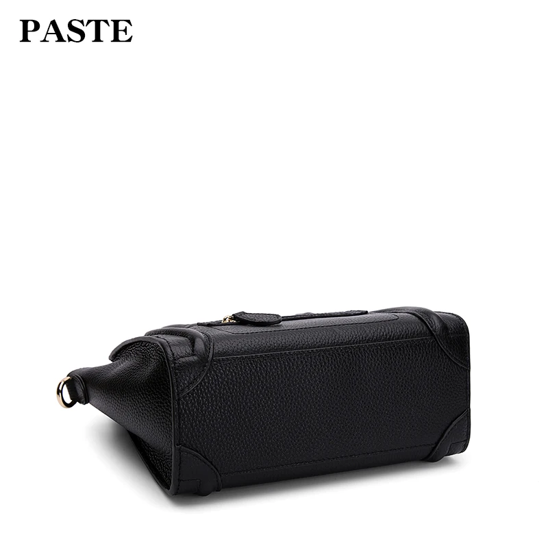 PASTE leather shoulder bag fashion Designer female wings smiley cowskiin head Messenger 7P1118 Black | Багаж и сумки