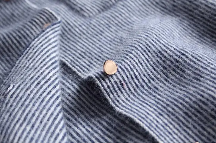 Новинка 2018 женский осенне-зимний вязаный свитер весенний полосатый приталенный