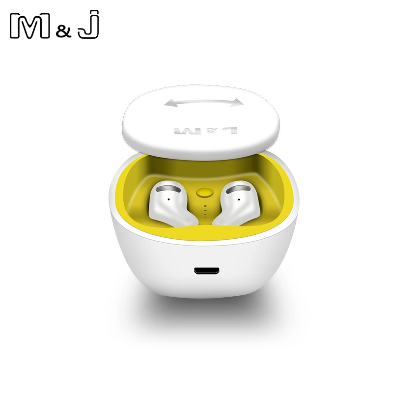 M & J наушники вкладыши TWS Bluetooth 5 0 беспроводные стерео Бас звуком шумоподавление