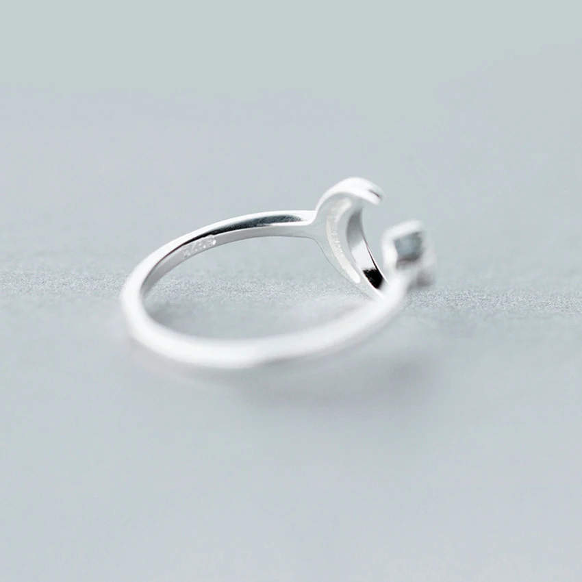 Женские кольца с полумесяцем Cxwind обручальные и хрустальным шариком ювелирные