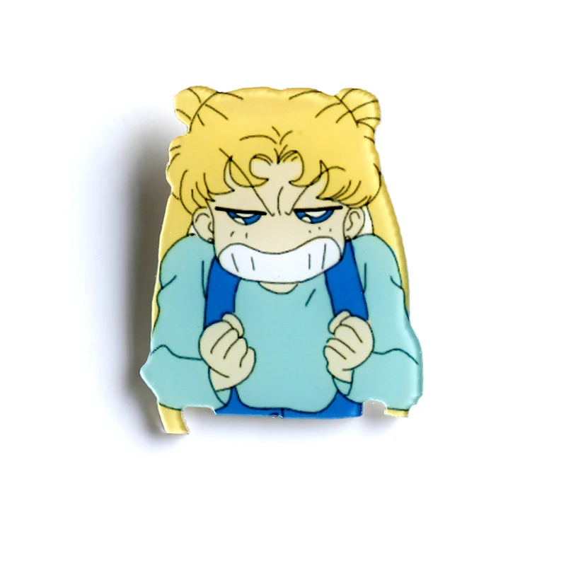 Nengdou Y4 Kawaii значок мультфильм значок для одежды симпатичный значок Сейлор шпилька Луна Акриловые Броши рюкзак значки аниме одежда булавка