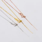 3 цвета, ожерелье из стерлингового серебра 925 пробы, цепочка, настройки ювелирных изделий, регулируемая длина 45 см