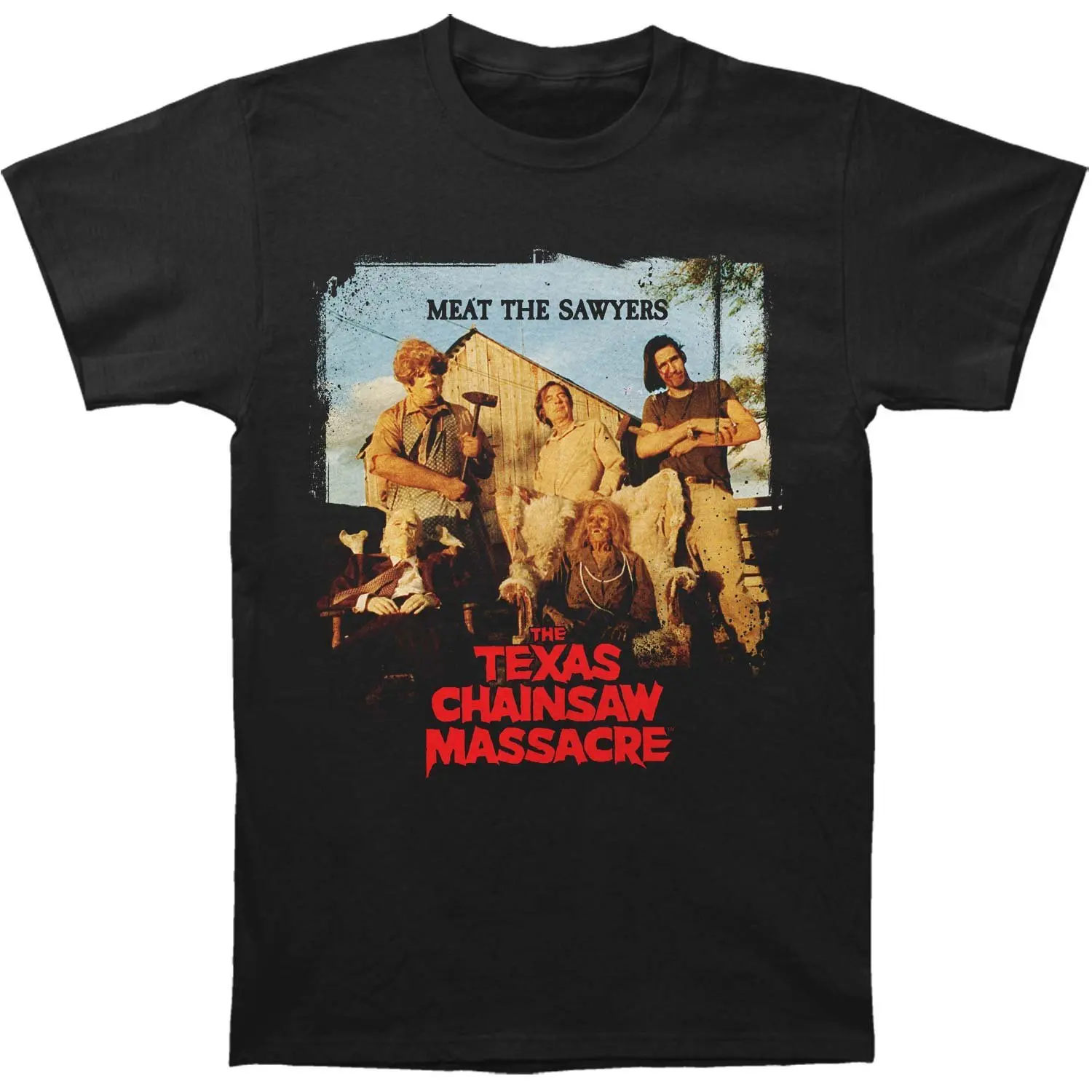 Texas Chainsaw Massacre Meat The Sawyers/мужская футболка с коротким рукавом и принтом