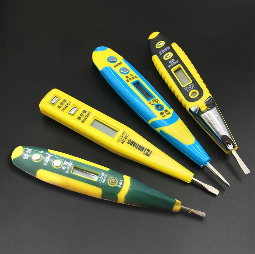 Цифровой дисплей Электрический ручка-отвертка тестер двойного назначения