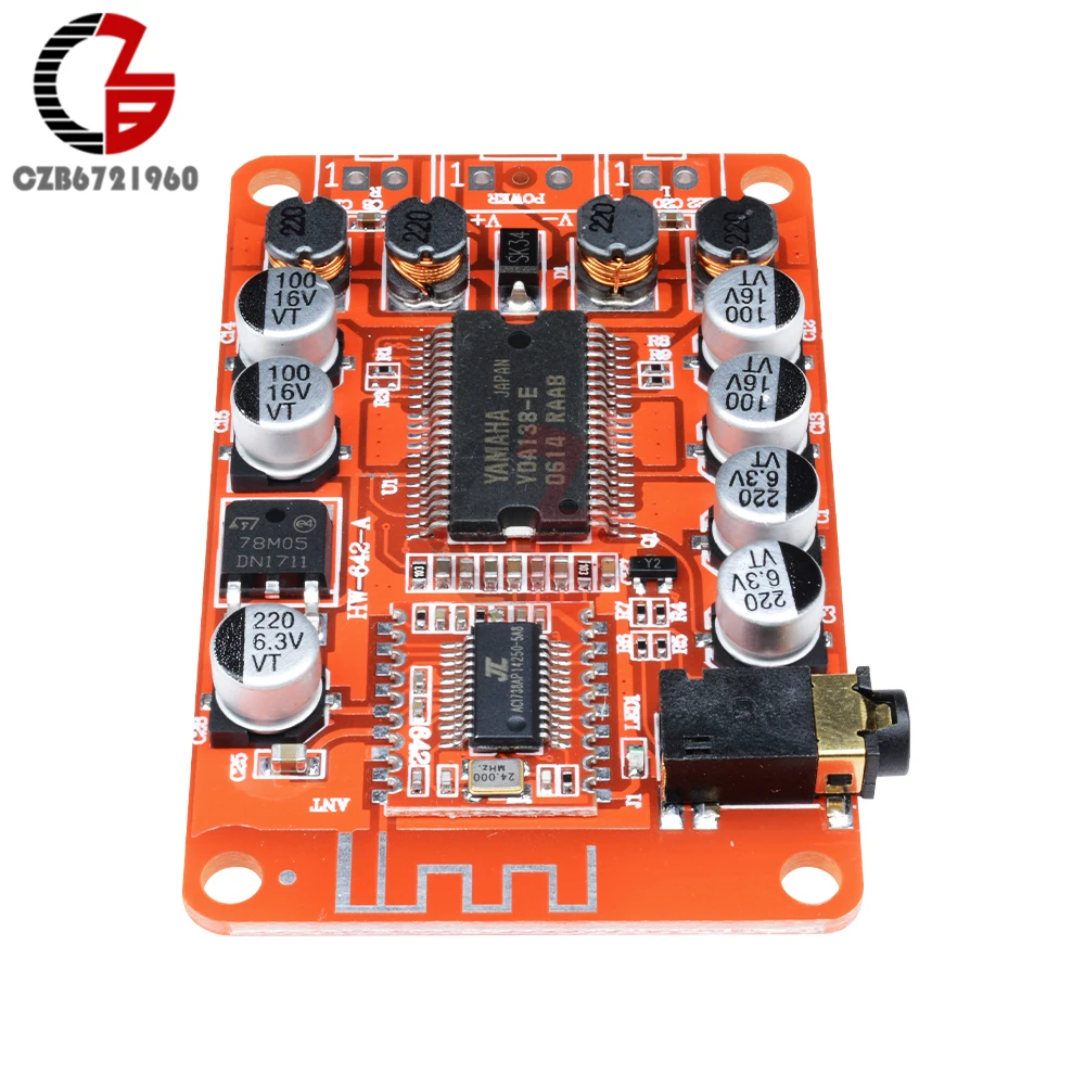 2x15 Вт YDA138 усилитель звука Bluetooth DC 12V 2A беспроводной цифровой мощности 2 канала