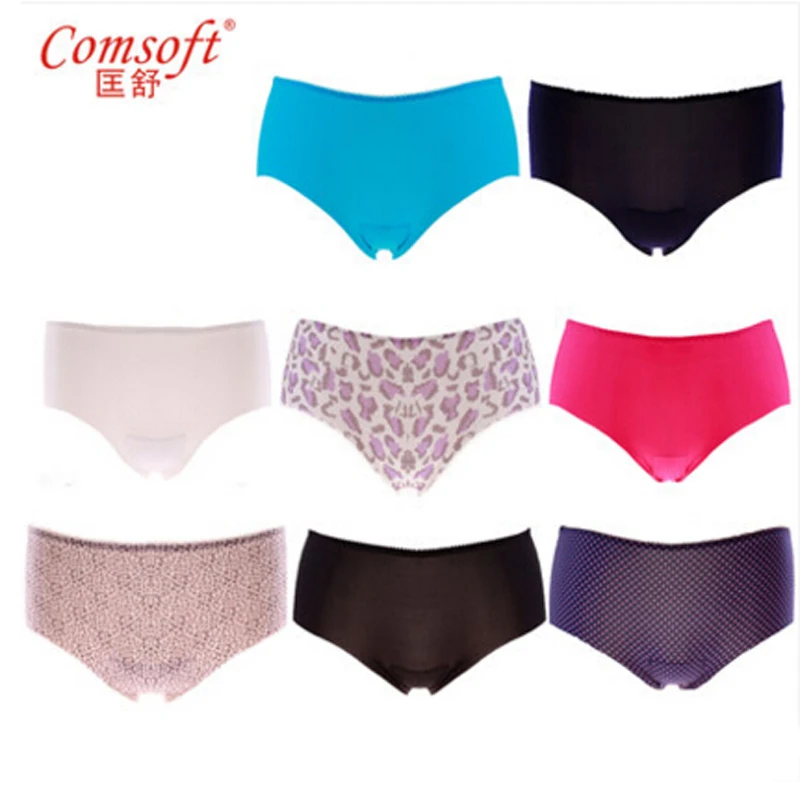 Бесплатная доставка Дамское искушение бесшовные трусики со средней талией