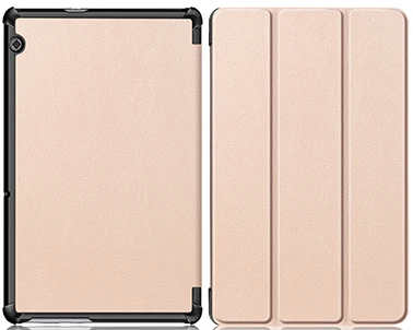 PC-Gold Тонкий чехол из искусственной кожи для huawei MediaPad T5 10 AGS2-W09/L09/L03/W19 10," Подставка для планшета чехол для huawei MediaPad T5 чехол - Цвет: PC-Gold