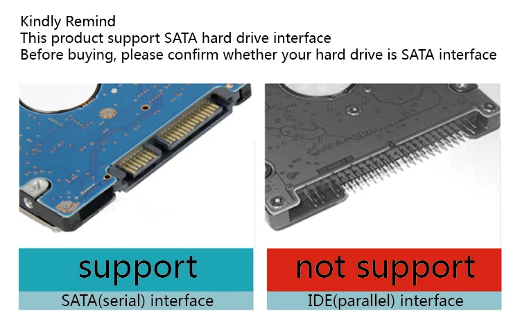 2,5 дюймовый SATA Внутренний HDD/SSD мобильный стеллаж с поддержкой горячей замены толщина 7-9,5 мм HDD/SSD с трубой