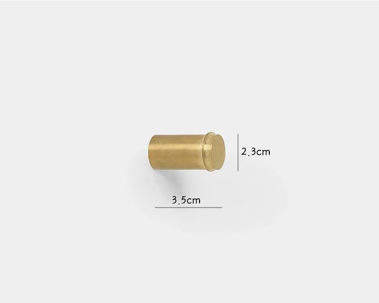 23mm Нордический крючок для пальто, латунные крючки, настенная дверь, вешалка для одежды, пальто, шляпы для спальни, кухни, ванной комнаты - Цвет: 23mm