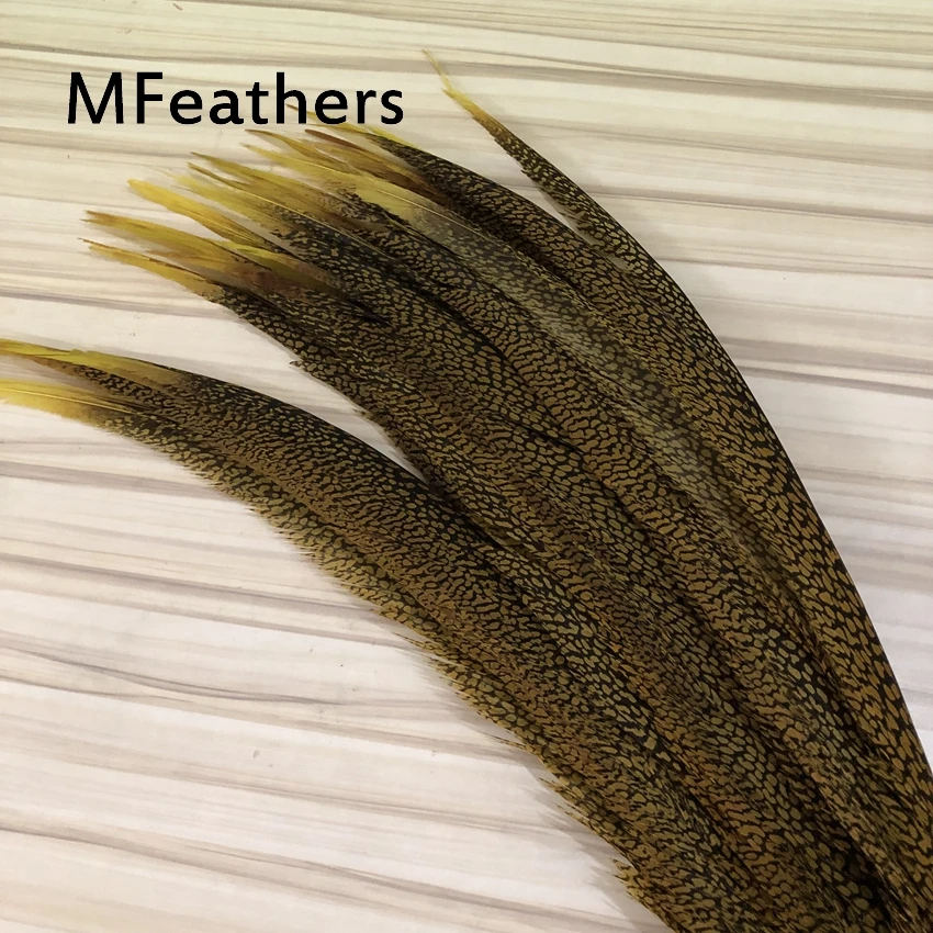 50 шт. натуральные желтые и золотые перья фазана длина 60-75 см | Дом сад