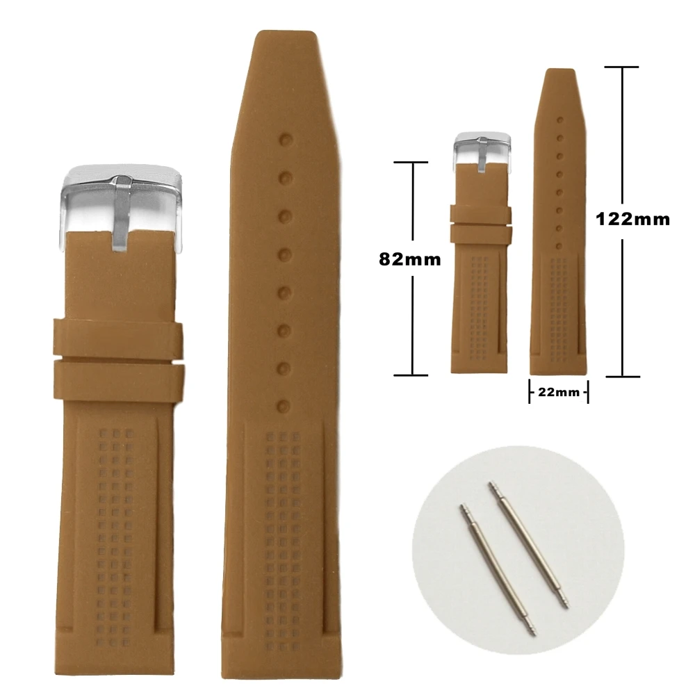 22 мм смарт кофе коричневый цвет силиконовые желе резиновые женские мужские часы
