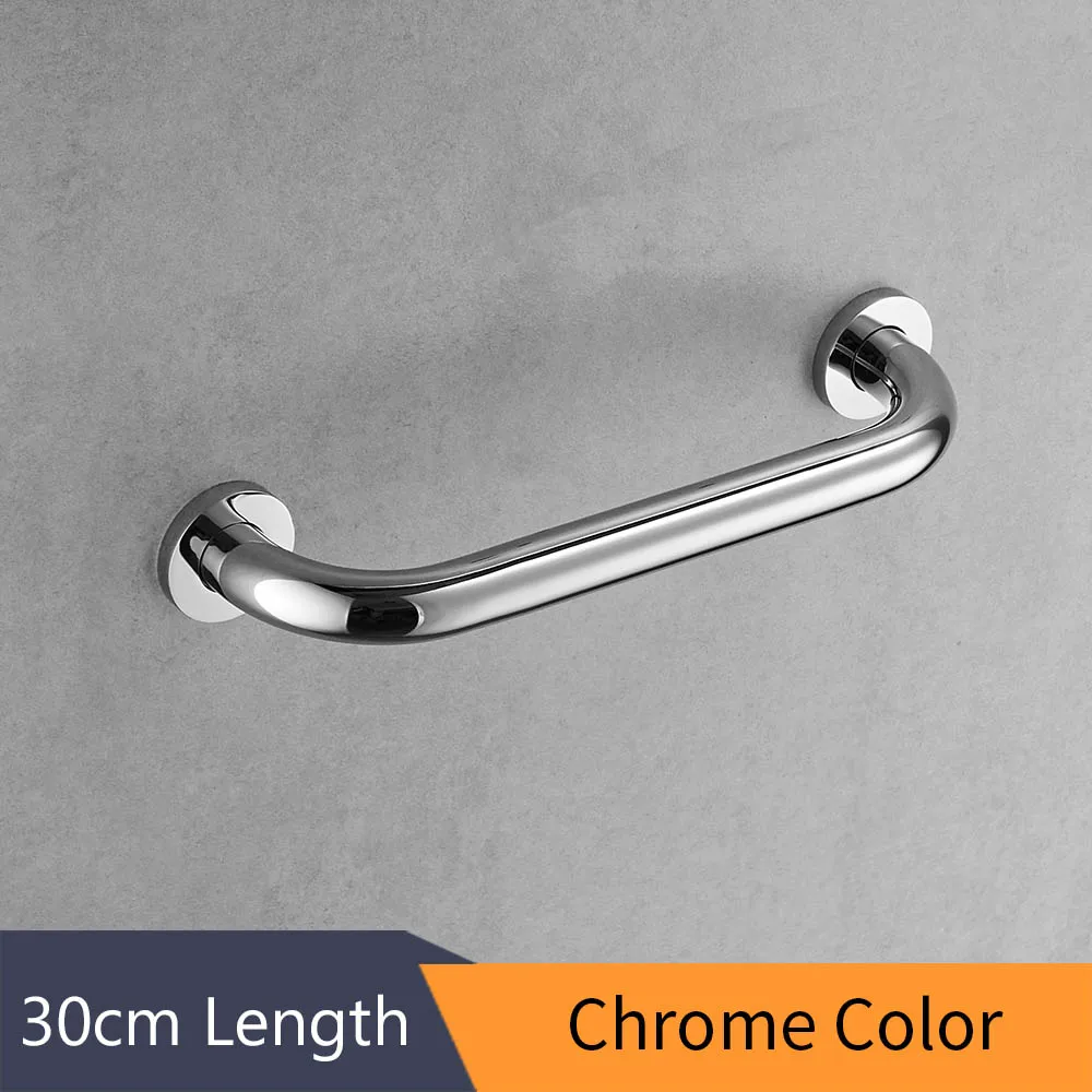 Chrome-30cm Поручень лестничных перил античная латунь настенный поручень для ванной ручкой Ванна поручень Туалет пожилых поручень безопасности дома WF-811530 - Цвет: Chrome-30cm