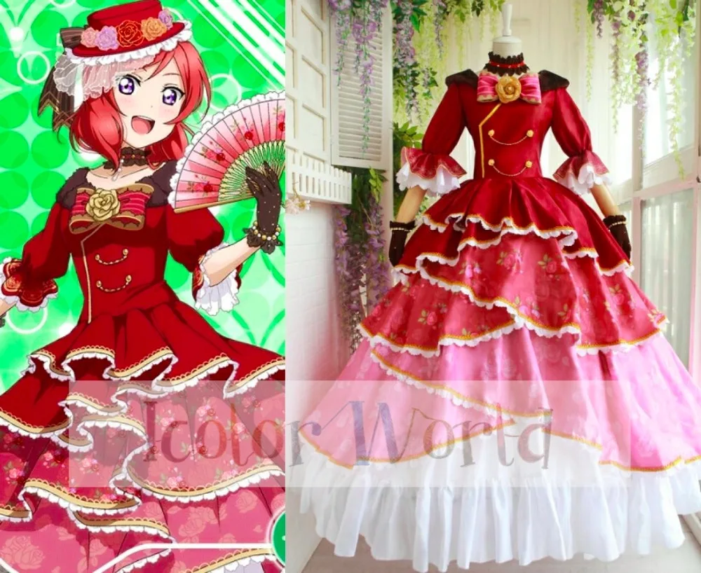 Люблю жить! Maki Nishikino Ball Ver. Великолепное платье костюм для косплея | Тематическая