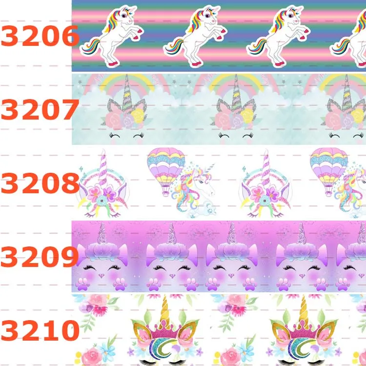 10 ярдов-разные размеры-мультяшная лента-единорог/мультяшное