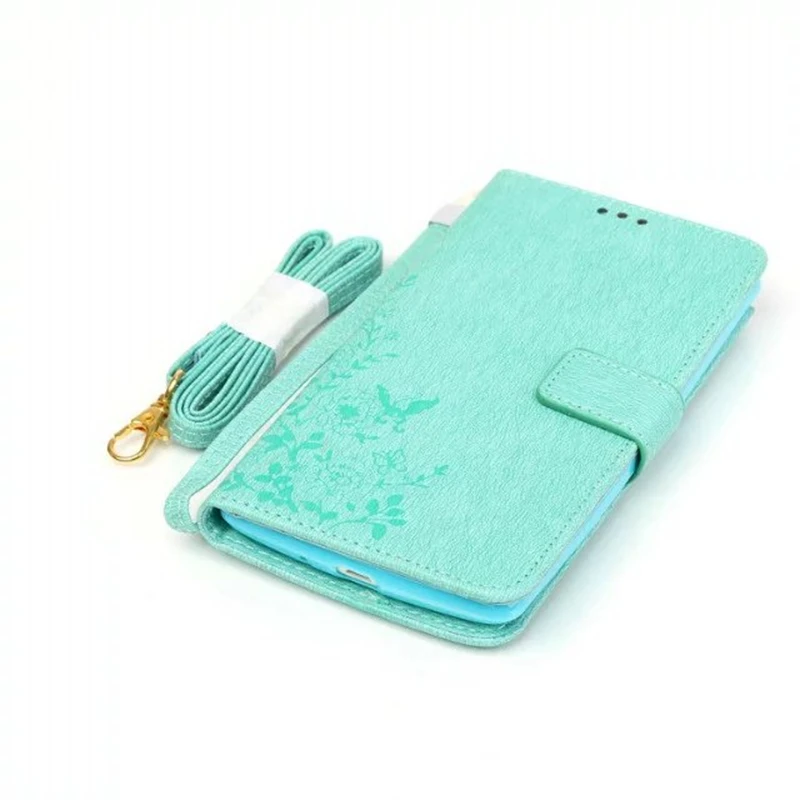 Бабочка Flowerard Зеленый Ремешок Тиснение Слот Бумажник PU Кожа Стенд Флип Дело Чехол