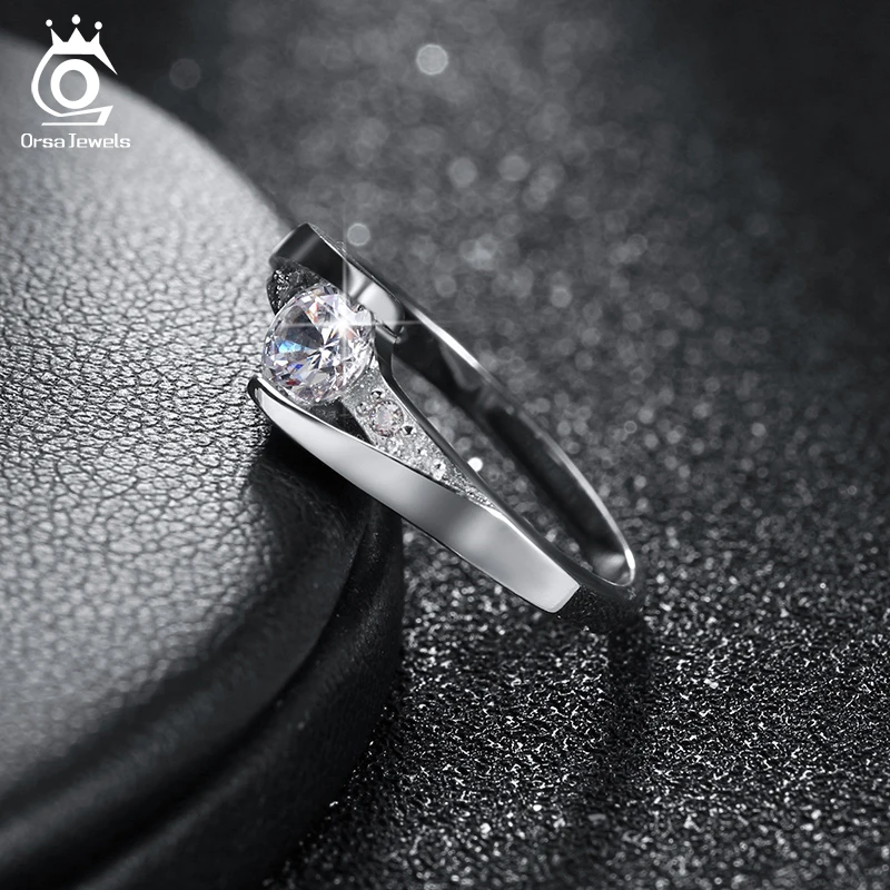 ORSA JEWELS женское серебряное кольцо без содержания свинца и никеля с австрийскими кристаллами AAA,, CZ кольца оптом OR02
