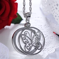 cute butterfly animal crystal magnifying glass pendant long sweater chain necklaces 2x magnifier necklace for women