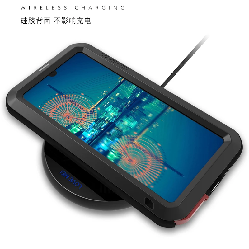 

Metal Armor Shockproof Case For Huawei P30 Heavy Duty Full Body Protective Cover Huawei P30 Pro Case With Gorrila Glass Cover