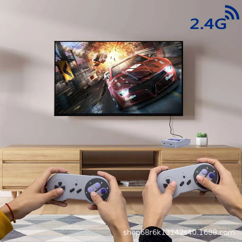 2,4G беспроводной геймпад) Мини HD ТВ Видео игровая консоль портативная Ретро игра Семейная Игра Встроенный 500 NES классические игры двойной плеер
