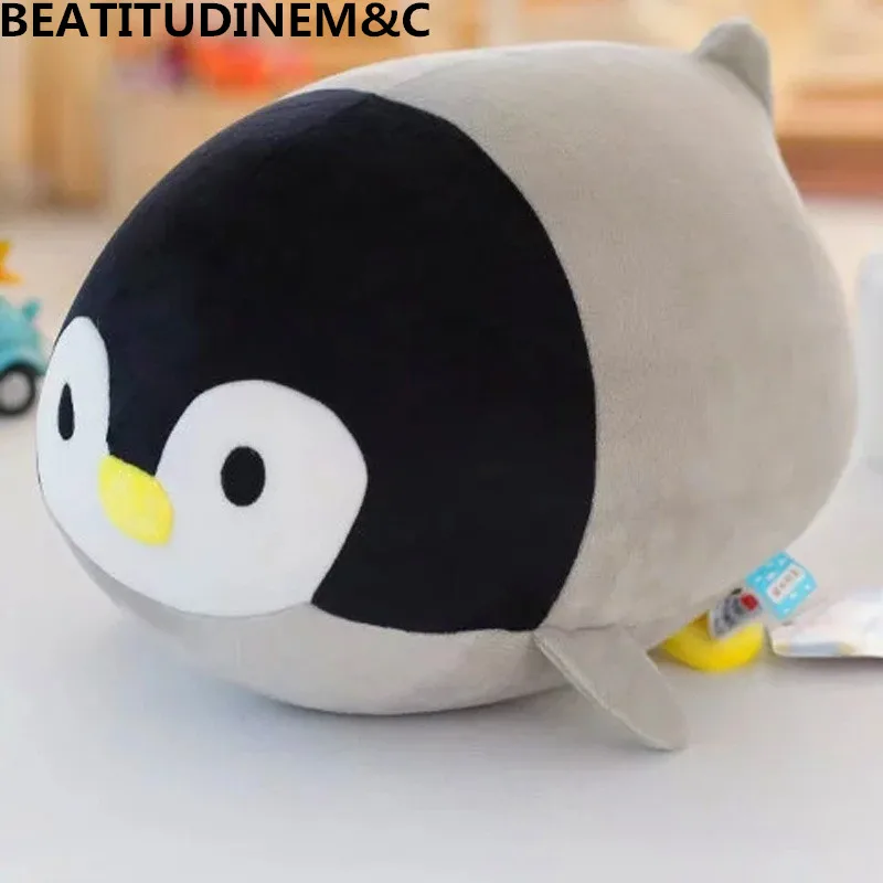 Penguin Милые дельфины, тюлени, моржи, киты-убийцы, китовые акулы, плюшевые игрушки, океанический союз, частицы пены, детские куклы - Цвет: Penguin