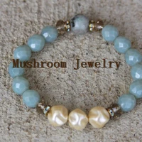 boho stone bracelet pearl bracelet beads crystal strand bracelets