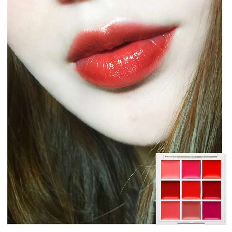 NOVO 9 цветов Помада макияж палитра увлажняющий питательный губной помады щеки