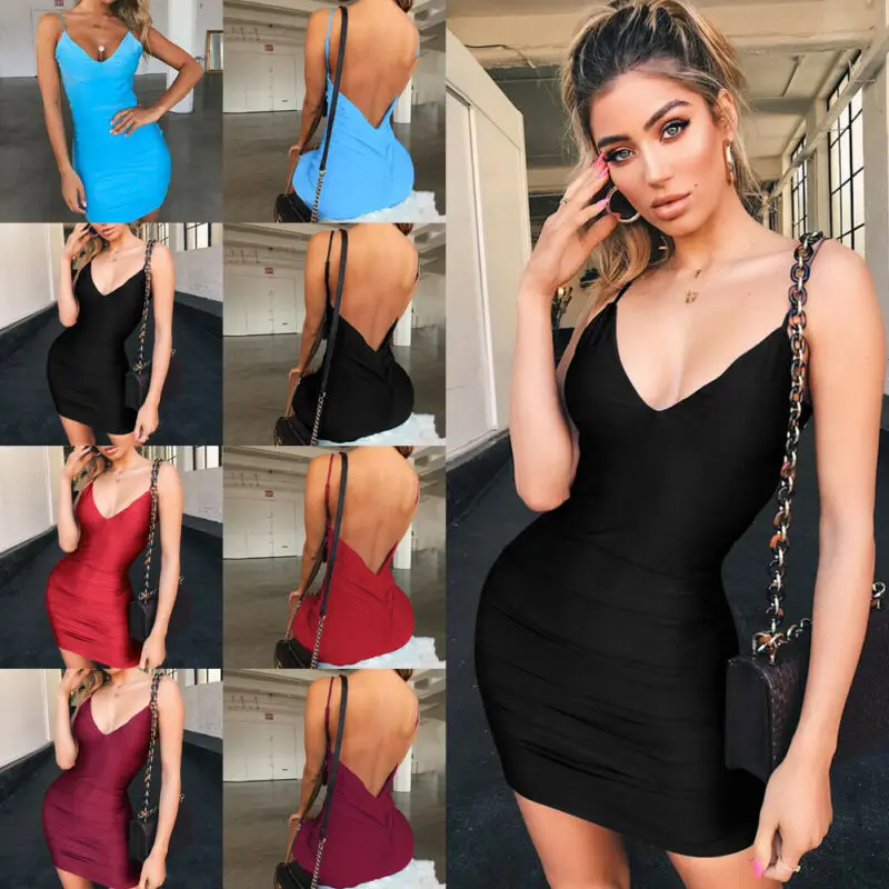 Женское платье повседневное коктейльное без рукавов с треугольным