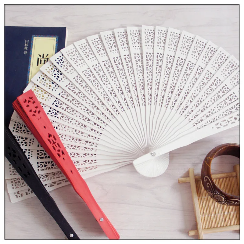 

50pcs/100pcs Personalized custom wedding keepsake Luxurious timber Fold hand Fan+Party Favors/wedding Gifts