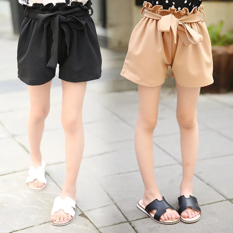 

Summer Baby Girl Shorts Kids Chiffon Tie Shorts Hot Pants for Girl Korean Fashion Candy Color Girls Shorts 3-8 Years Old