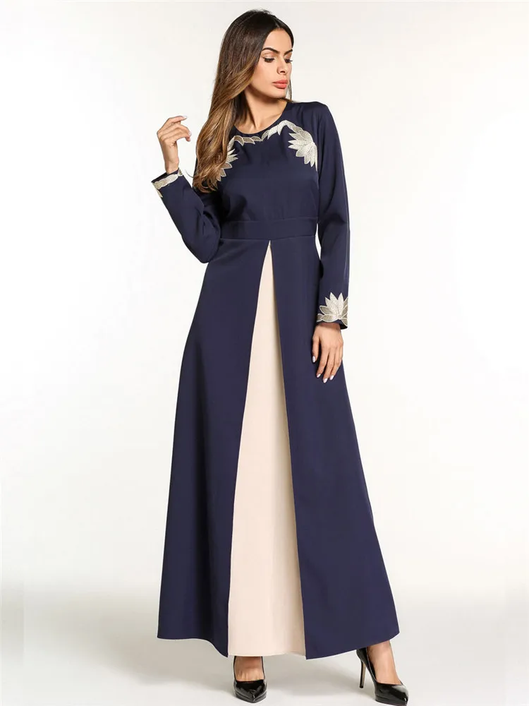 2018 Новый Малайзия Аравия Ближний Восток мусульманский Абаи вышивкой одежда с