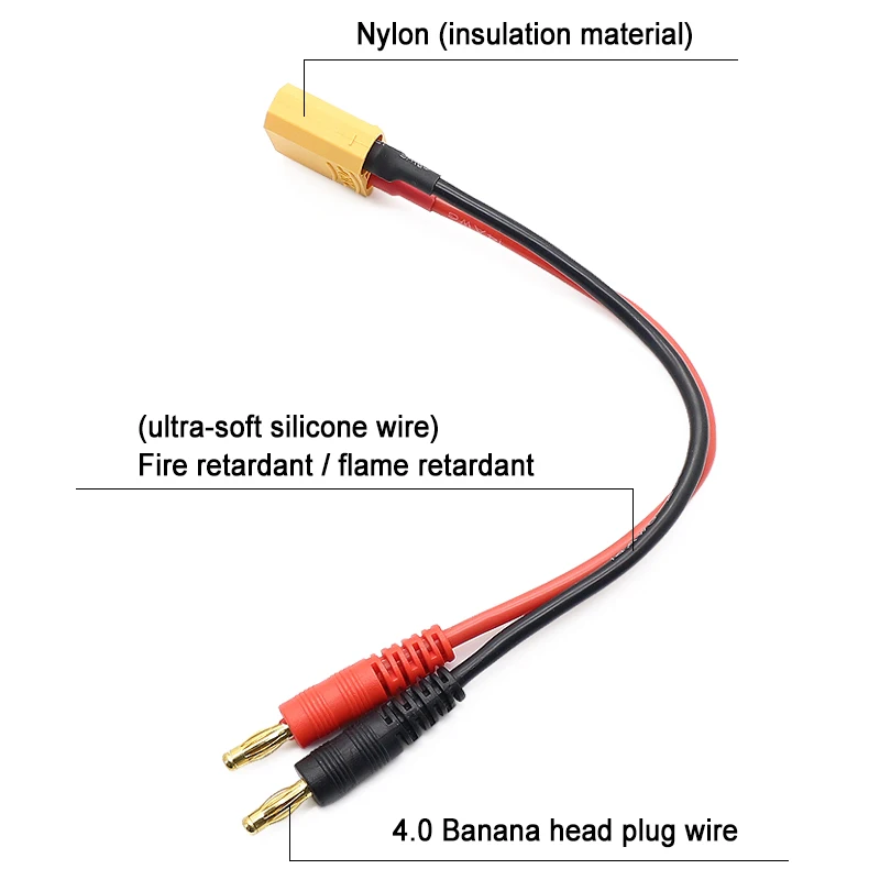 5 компл./лот XT90 до 4 0 мм разъем типа &quotбанан&quot с 14 AWG силиконовым зарядным кабелем