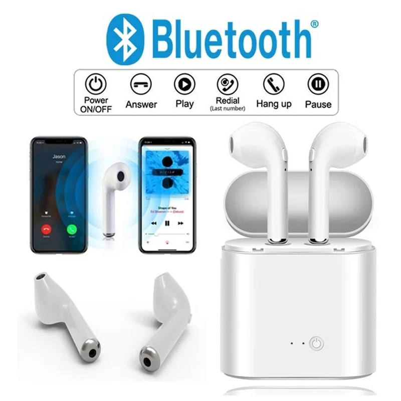 Teamyo i7S TWS Bluetooth наушники беспроводные стерео гарнитура музыкальные с зарядной