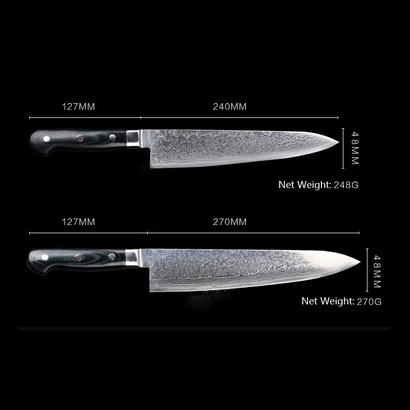 Кухонный нож VG10 японские поварские ножи из дамасской стали Gyuto нержавеющей резак