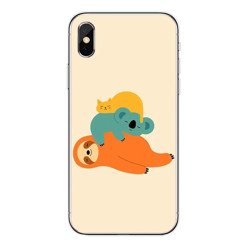 Мягкий ТПУ чехол для сотового телефона с забавными животными коала iPhone 11Pro 8 7 6 6S