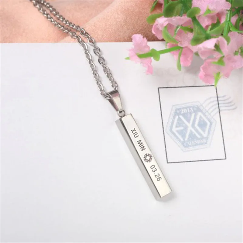 Покрытие антикварной бронзой KPOP EXO EX'ACT Monster Lucky One Chain кулон ожерелье K-POP аксессуары ювелирные изделия для музыки для мужчин или женщин для мальчиков и девочек - Окраска металла: Покрытие антикварной бронзой