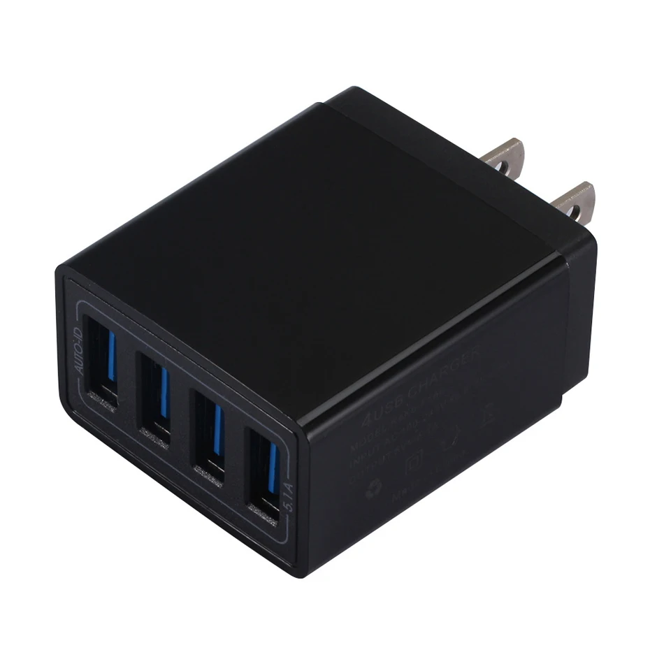 Несколько USB зарядное устройство 5.1A быстрое зарядное устройство s с кабелем Micro для huawei mate 20 P20 для iPhone samsung Xiaomi 4 порта USB зарядное устройство EU