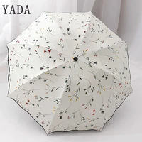 yada 2020 floral anti uv foldable umbrella rain women mini flower umbrella for women windproof ultralight umbrellas female ys716