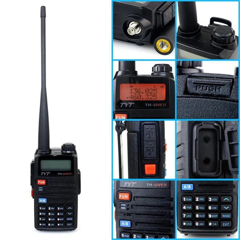 

2 шт. Новый РАДИОТЕЛЕФОНА Walkie Talkie “иди и TYT TH-UVF11 256CH УКВ + UHF 5 Вт радиостанции VOX FM двойной PTT SOS DTMF Портативный радио