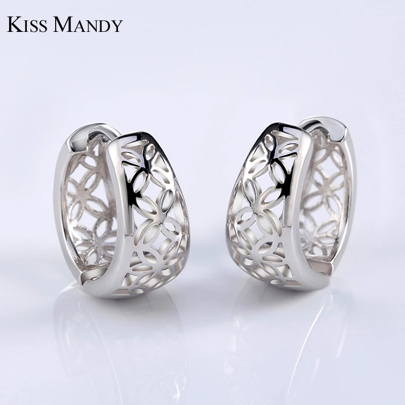 Женские серьги гвоздики с вырезами KISS MANDY элегантные ювелирные украшения