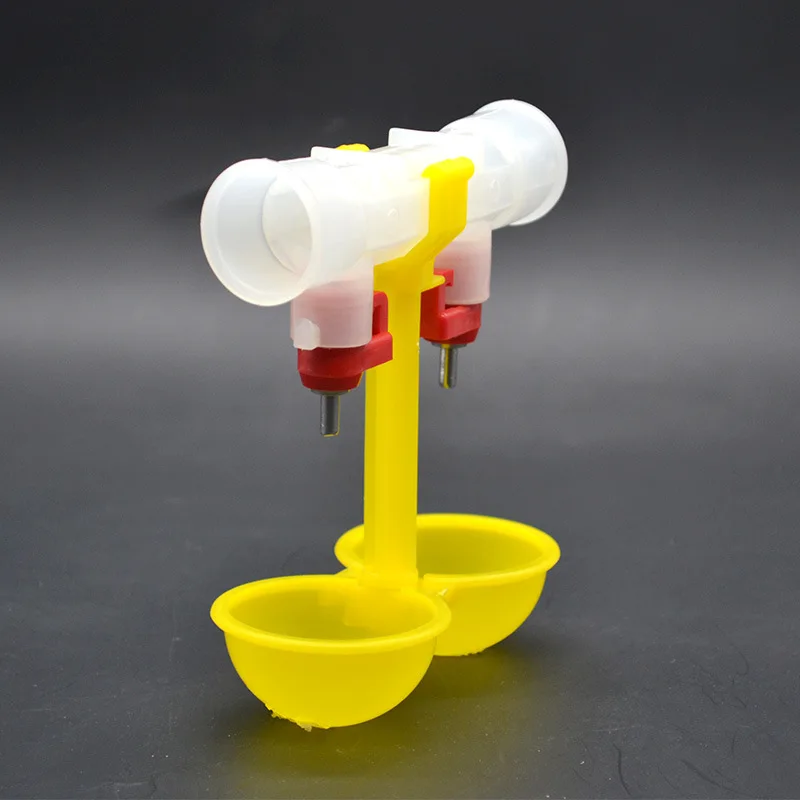 

komorebi Chicken waterer Ball Ball double nipple drinker mouth Drinking hanging cups Chicken Feeder farming equipment