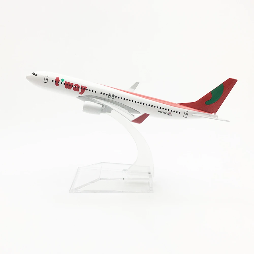 Самолёт в масштабе 1/400 самолёт Боинг 737 T 'way Air 16 см модель самолета из сплава B737