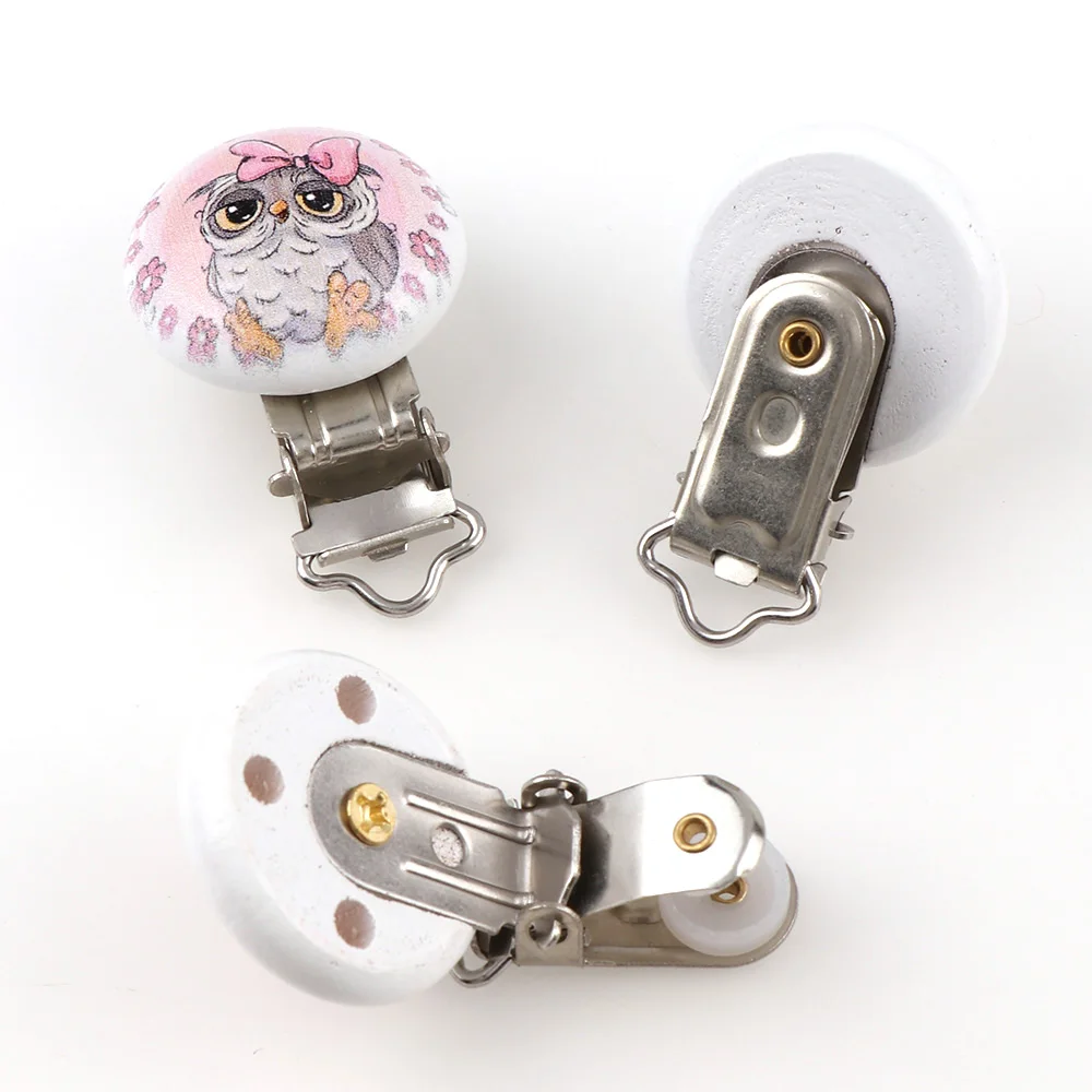 5 шт. в случайном стиле металлический деревянный держатель для соски детей