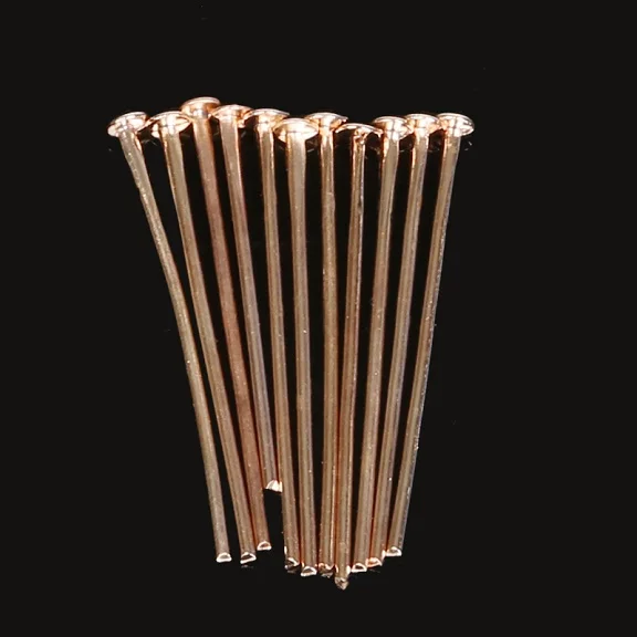 Акция! Булавки с плоской головкой цвета розового золота размеры: 16/20/24/30/38/45 мм 170 600