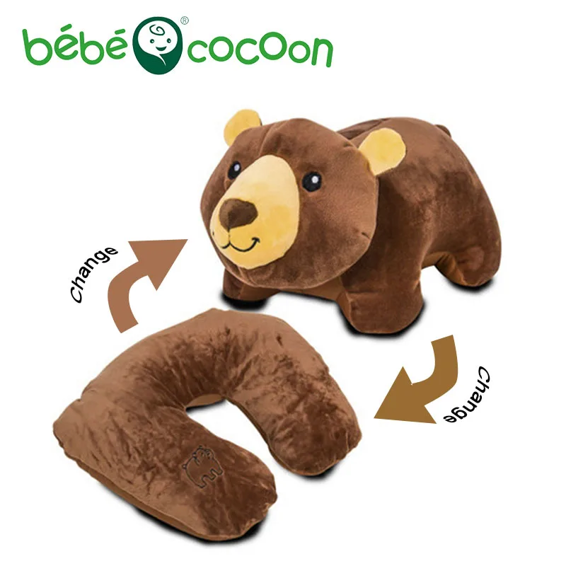 Bebecocoon Kawaii ushaped Подушки для шеи Мишка/лягушка/Кролик Декоративные подушки