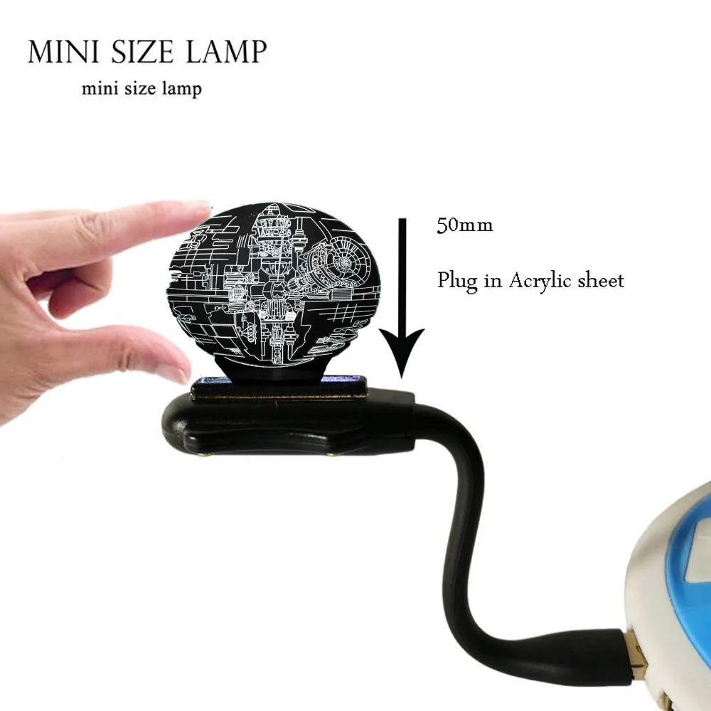 Креативные Звездные войны BB8 мини USB 3D перезаряжаемый светодиодный ночник