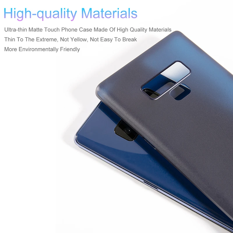 0,3 мм ультра тонкий чехол для телефона samsung Galaxy S8 S9 Plus Note 8 9 матовая прозрачная жесткая полная крышка тонкий чехол для телефона